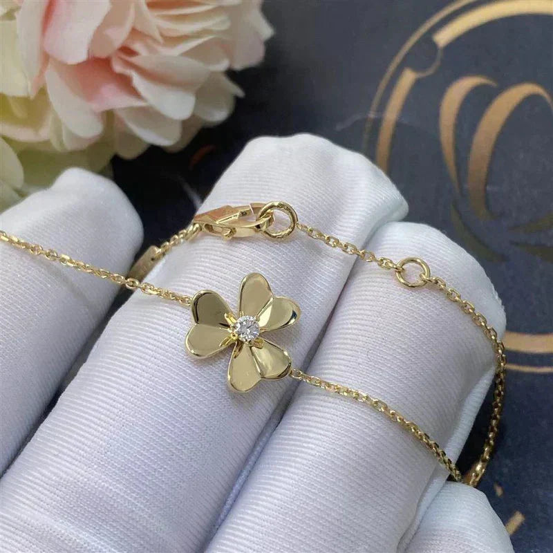 [BLAUE TRÄNEN]FRIVOLE GOLD BLUME ROSA MALACHIT ARMBAND