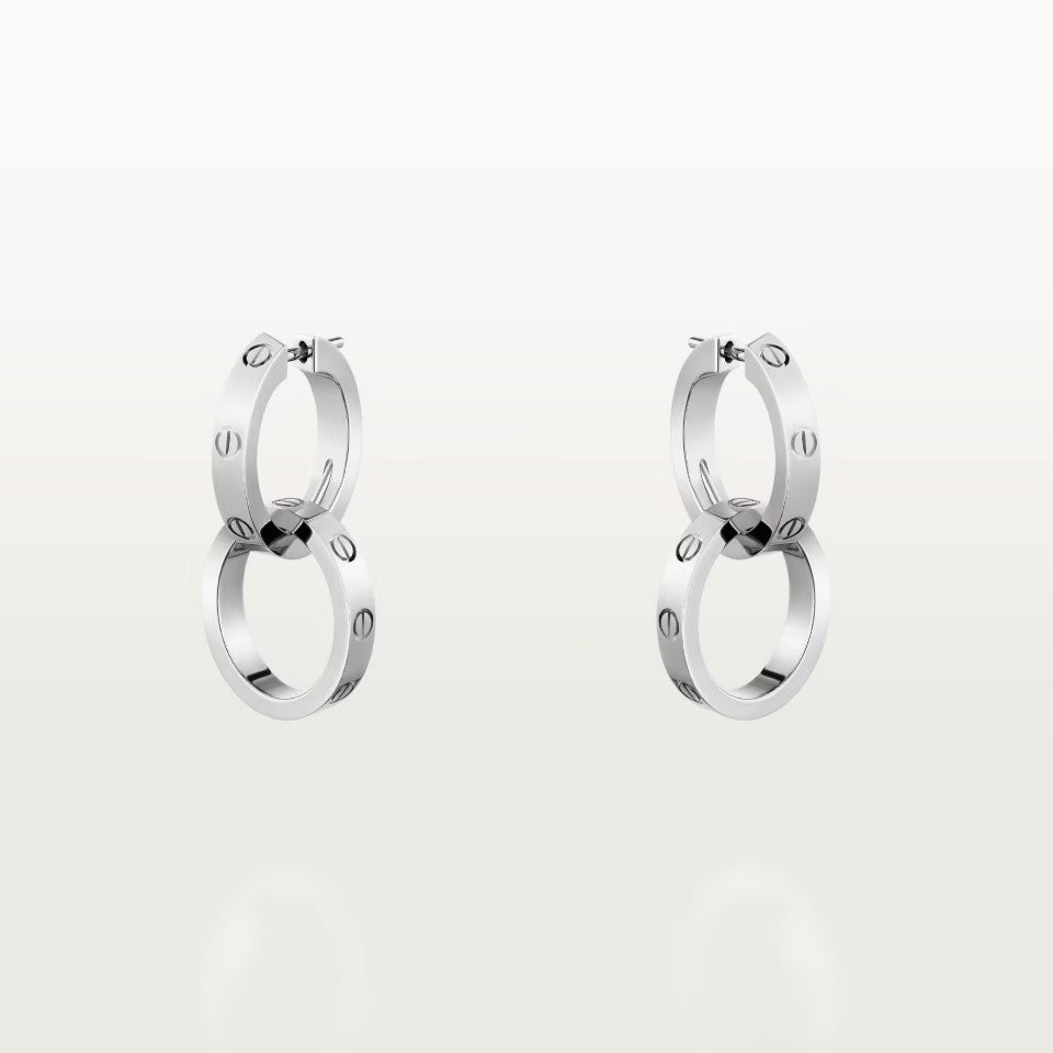 [Blue Tears Jewelry]LOVE 3.3MM DANGLE EARRINGS